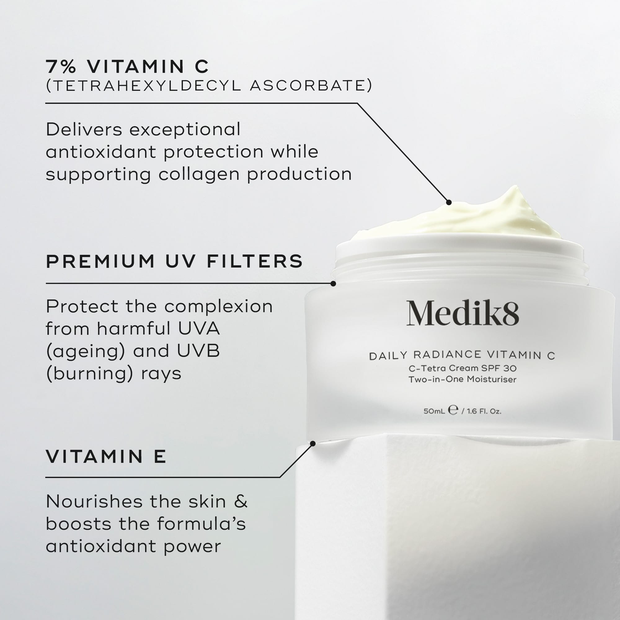 フェイスクリーム Medik8 Daily Radiance Vitamin C 50ml Medik8 | Results Without Compromise | Daily Radiance Vitamin